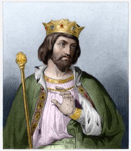 Porträt von Robert II. der Fromme (ca. 972 - 1031), König von Frankreich - in „Histoire des Francais“ von Lavallee, Gravur, undatiert