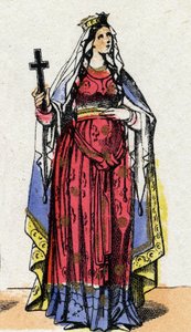 Porträt von Heilige Clotilde, Königin der Franken (ca. 475-545), Ehefrau von Chlodwig I.