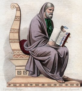Porträt von Saint Gregory von Tours (538-594), französischer Historiker und Bischof von Tours von French School
