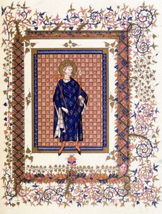 Porträt des Heiligen Ludwig - aus Miniatur des 16. Jahrhunderts von French School