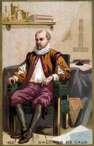 Porträt von Solomon de Caus (1576-1626). Chromolithographie des späten 19. Jahrhunderts. von French School