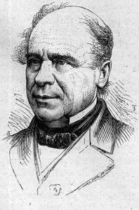 Porträt von Ustazade Silvestre de Sacy (1801-1879), französischer Literaturkritiker und Akademiker. Gravur in „Le Monde Illustré“ Nr. 883 vom 14. März 1874. von French School