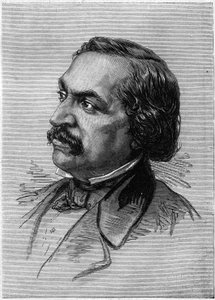 Porträt von Victor Séjour (1816-1874), französischsprachiger amerikanischer Dramatiker. Gravur in „Le Monde Illustré“ Nr. 912 vom 3. Oktober