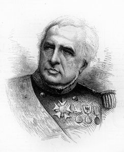 Porträt des französischen Admirals Camille Adlbert Marie de la Ronciere le Noury (1816-1881). Gravur in „Le Monde Illustré“ Nr. 1260 vom 21. Mai 1881