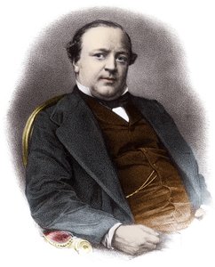 Porträt des französischen Anwalts Charles Alexandre Lachaud (1818-1882) - Gravur des 19. Jahrhunderts. Private Sammlung