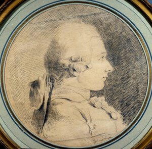 Porträt des Marquis de Sade (1740-1814) Anonyme Zeichnung. 18. Jahrhundert Private Sammlung