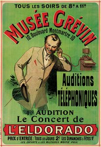 Plakat, das ein Konzert im Grevin Museum in Paris bewirbt