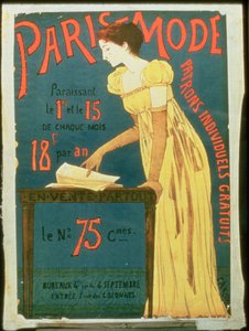 Plakat für Abonnements für Paris Mode Magazine von French School