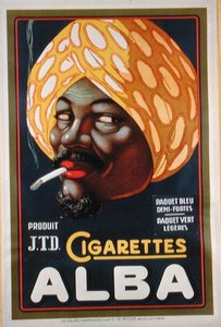 Plakatwerbung für die Zigarettenmarke Alba von French School