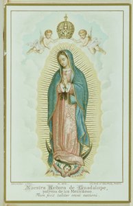 Gebetskarte, die Unsere Liebe Frau von Guadalupe darstellt, um 1900 von French School