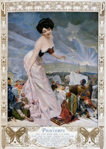 Printemps widmet sich den Frauen... - Werbung des Kaufhauses Le Printemps. 1910 von French School