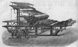 Druck: Typografische Maschine von M. Alauzet von French School
