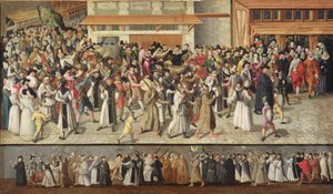 Prozession der Heiligen Liga auf der Île de la Cité