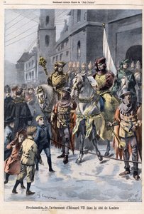 Proklamation der Zukunft von Edward VII., König von England (1841-1910) am Tag des Todes von Königin Victoria am 22. Januar von French School
