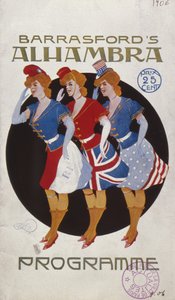 Programm für die Alhambra Music Hall in Paris, 1906