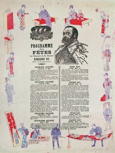 Programm der Veranstaltungen und Festlichkeiten für den Besuch von König Edward VII. (1841-1910) in Paris, 1.-4. Mai 1903