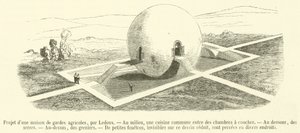 Entwurf eines Hauses für landwirtschaftliche Wächter (Gravur) von French School
