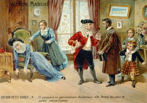 Werbekarte für Le Bon Petit Diable von Comtesse de Segur, spätes neunzehntes Jahrhundert von French School