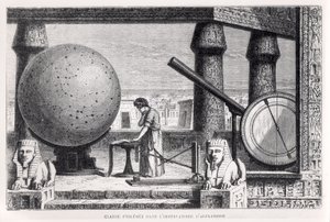 Ptolemäus (ca. 90-168) (Claudius Ptolemaeus) im Observatorium von Alexandria, aus La Vie des Savants Illustres von Louis Figuier von French School