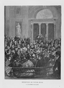 Empfang von Victor Hugo in der Französischen Akademie von French School