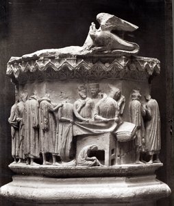 Relief, das Tuchmacher darstellt von French School