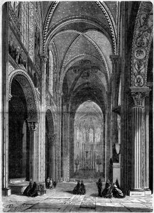 Religiöse Architektur: Innenansicht der Kirche Saint Germain des Pres in Paris von French School