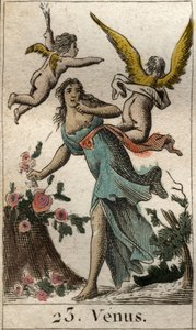 Darstellung von Venus, Göttin der Liebe, Schönheit und Fruchtbarkeit. Aus „Mythologie der Jugend“ von Pierre Blanchard 1803 von French School