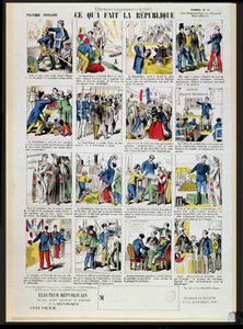 Republikanische Propaganda zur Unterstützung der Gründung der Dritten Republik, ca. 1881
