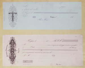 Zahlungsaufforderungen, ausgestellt in Troyes in den 1840er Jahren