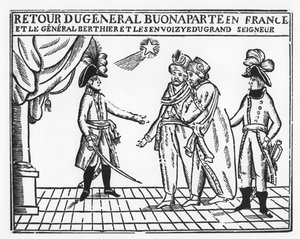 Rückkehr von General Bonaparte nach Frankreich (Stich) von French School