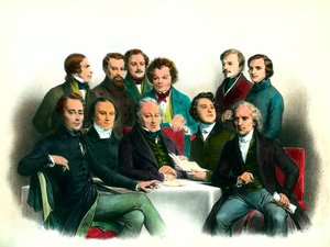 Revolution von 1848: Mitglieder der provisorischen Regierung von 1848 (24.02 bis 06.05): darunter Pierre Marie de Saint-Georges (Saint-Georges), Adolphe Cremieux, Francois Arago, Armand Marrast, Louis Antoine Garnier-Pages (Garnier Pages), Alphonse de Lama