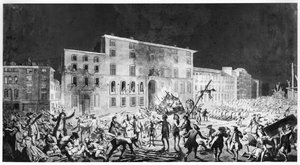 Aufruhr in Lyon, 27. November 1768 von French School