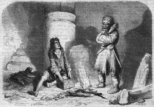 Romanserie: „Han von Island“ von Victor Hugo. Gravur in „Les bons romans“ von French School