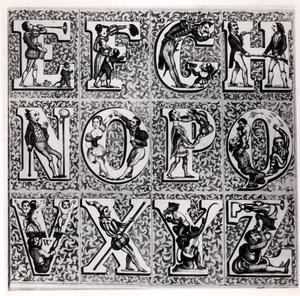 Romantisches Alphabet von French School
