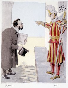 Rom - in „Zola: 32 Karikaturen lustrant les romances de Zola“ von Lebourgeois, ed. Bernard & Cie, Paris von French School