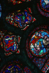 Rosettenfenster (Detail) von French School