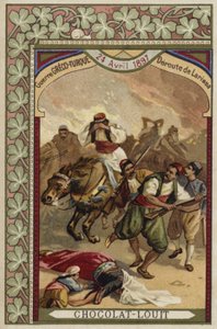 Flucht der Griechen bei Larissa, Griechisch-Türkischer Krieg, 24. April 1897 von French School