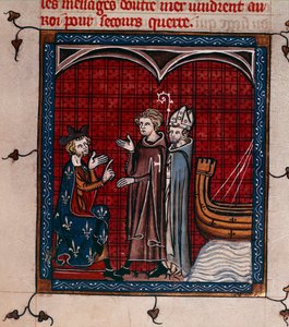 König Philipp II. und Patriarch, Illustration aus den 