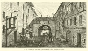 Gasse der Arche oder des Abreuvoir Popin; nach dem Schild einer Taverne von French School