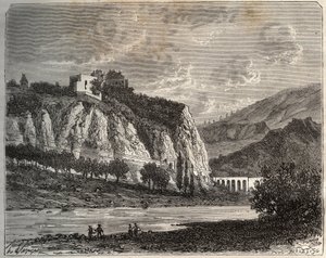 Saint-Paul-en-Cornillon (Saint Paul en Cornillon) - Loire, in der Region Rhône-Alpes - Gravur in „La France illustrée: Geographie, Geschichte, statistische Verwaltung“ von V.-A. Malt-Brown. 1884