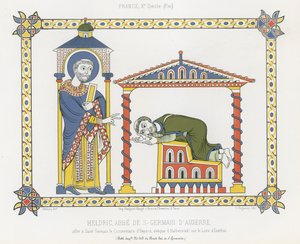 Der heilige Germain und Heldric in der Abtei Saint-Germain d
