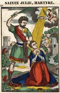 Heilige Julia, Martyrium, Epinal-Bild 19. Jahrhundert