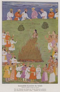 Sati, die Tradition der Witwenverbrennung in Indien von French School