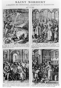 Szenen aus dem Leben des Heiligen Norbert, Gründer des Prämonstratenserordens von French School