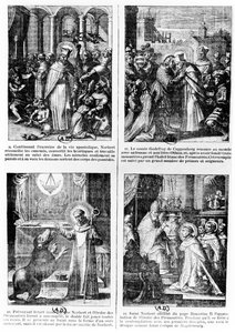 Szenen aus dem Leben des Heiligen Norbert, Gründer des Prämonstratenserordens von French School