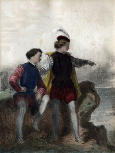 Siehst du? sagte Gustave Wasa (Gustav I. Wasa: 1495 - 1560) zu Sturce und zeigte ihm den schwarzen Punkt am Horizont (die dänische Flotte von Christian II. auf dem Weg nach Schweden) - in „Die berühmten Kinder - historische Erzählungen“ von Madame Eugenie  von French School
