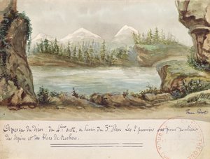 Bühnenbild für den 4. Akt der Oper Wilhelm Tell von Gioacchino Rossini (1792-1868), aufgeführt am 3. August 1829 an der Pariser Oper
