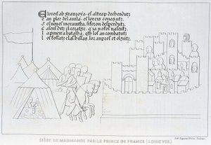 Belagerung von Marmande durch Ludwig VIII. von French School