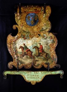 Schild für die Royal Mail von Chantilly mit dem Wappen von Conde von French School