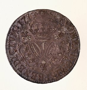 Silberner französischer Ecu, Regierungszeit von König Ludwig XIV (1643-1715) von French School